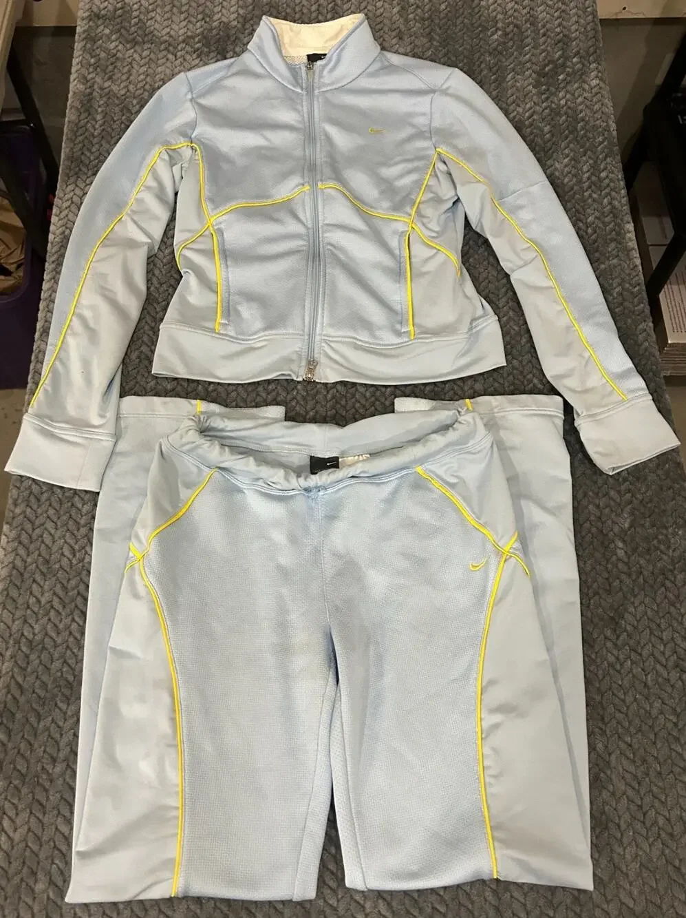 Vintage Nike Sphere Dry Youth Tracksuit Set Jacket M Pants S Blue 2 Piece